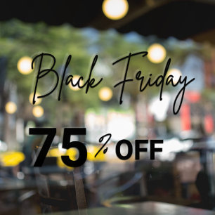 Calcomanía de venta del Black Friday en la ventana