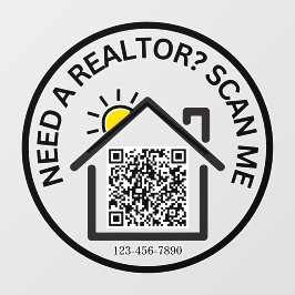 Calcomanía de ventana con código QR para marketing