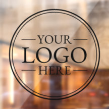 Calcomanía de ventana con logotipo comercial perso