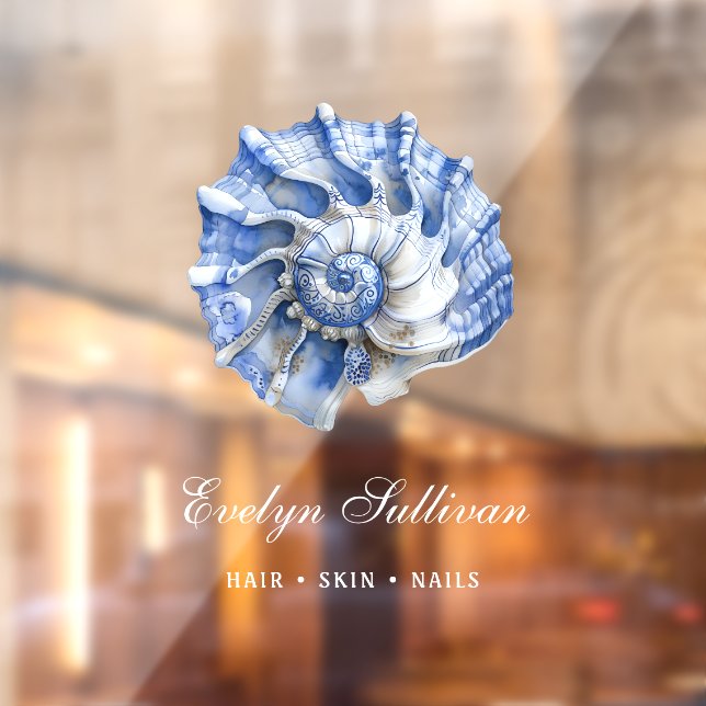 calcomanía de ventana con logotipo de concha marin (Hoja 2)