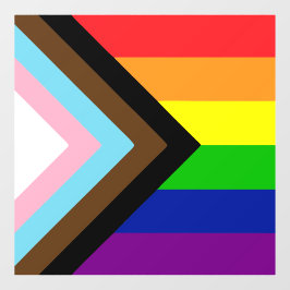 CALCOMANÍA DE VENTANA DE BANDERA ARCOÍRIS TODO INC