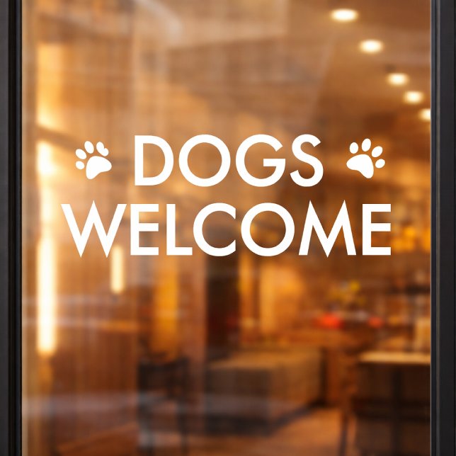 Calcomanía de Ventana de Bienvenida a Perros | Tie (Subido por el creador)