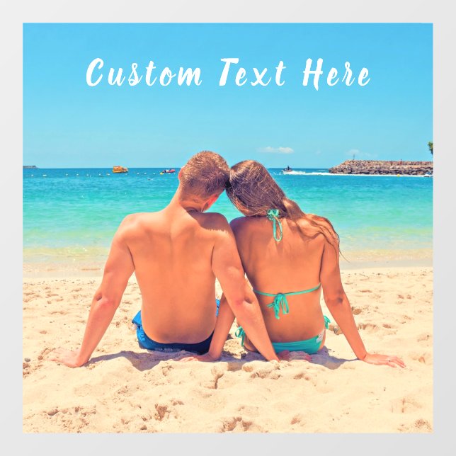 Calcomanía de ventana de foto personalizada con te (Hoja)