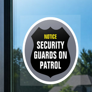 Calcomanía de ventana de patrulla de guardia de se