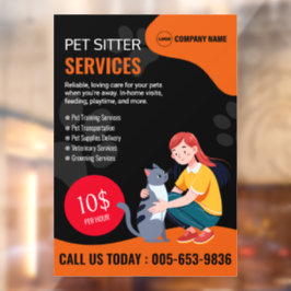 Calcomanía de ventana de servicios personalizados 