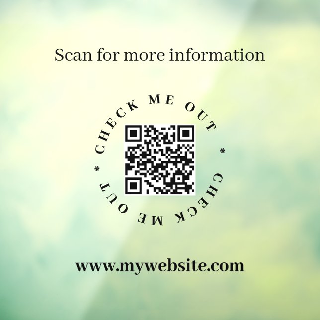 Calcomanía de ventana opaca de código QR (Hoja 3)