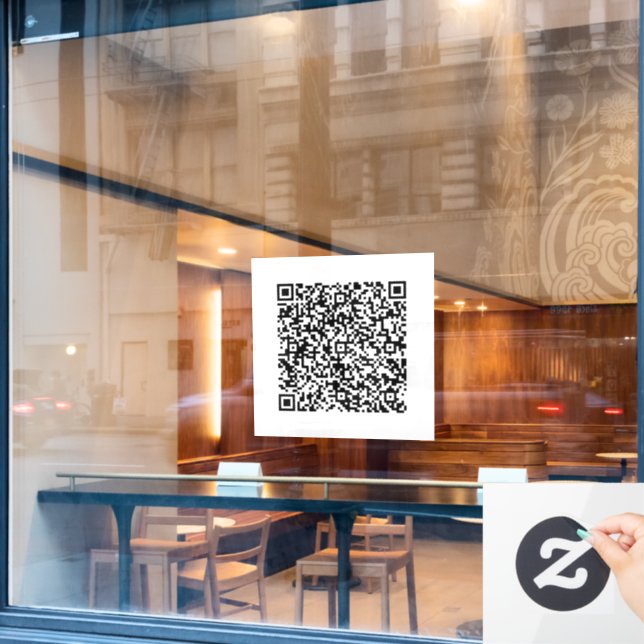 Calcomanía de ventana promocional de código QR per (Ventana de cafetería)