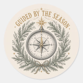 Calcomanía de viaje de Navidad de brújula boho
