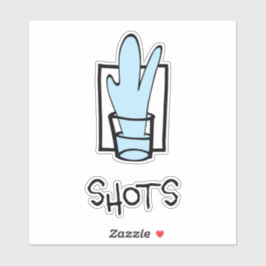 Calcomanía de vinilo cortada a medida Shots