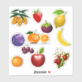 Calcomanía de vinilo cortada personalizada de frut