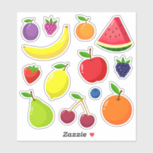 Calcomanía de vinilo cortada personalizada de frut