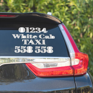 Calcomanía de vinilo cortada personalizada - Taxi 