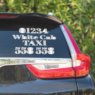 Calcomanía de vinilo cortada personalizada - Taxi