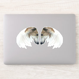 Calcomanía de vinilo cortado personalizado Borzoi 