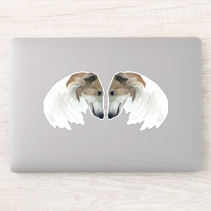 Calcomanía de vinilo cortado personalizado Borzoi