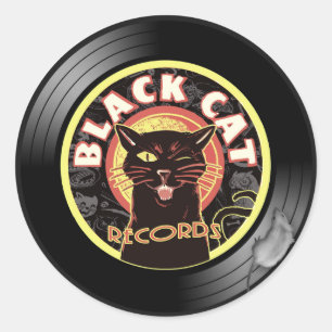 Calcomanía de vinilo de Black Cat Records – Etique