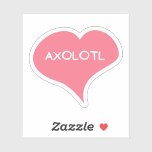 Calcomanía de vinilo de corazón de amor de AXOLOTL