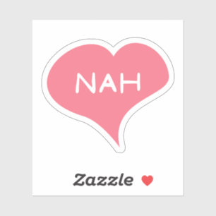 Calcomanía de vinilo de corazón de amor NAH