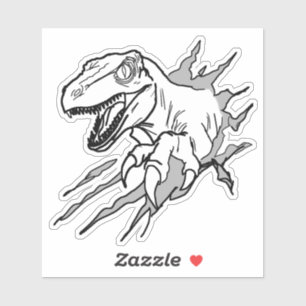 Calcomanía de vinilo de garra de Velociraptor arte