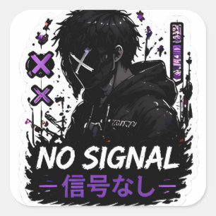 Calcomanía de vinilo estética de anime Cyberpunk N