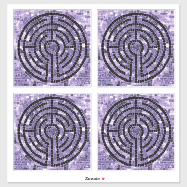 Calcomanía de vinilo LABERINTO VI 14" x 14" (4 peq (Hoja)