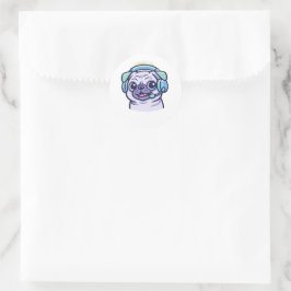 Calcomanía de vinilo para auriculares de juego Pug