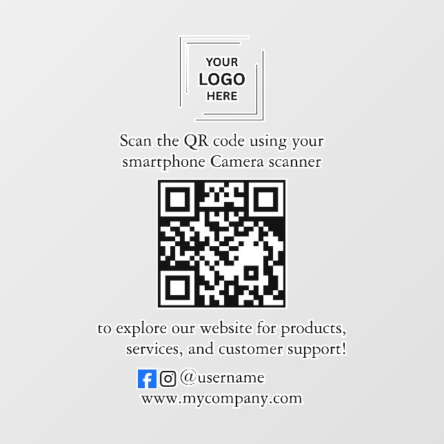 Calcomanía de vinilo para ventana de código QR par (Hoja)