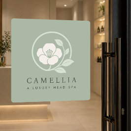 Calcomanía de vinilo para ventana de spa de lujo e