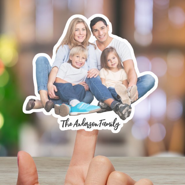 Calcomanía de vinilo personalizada con foto de fam (Custom Family Photo Vinyl Sticker – Waterproof Decal)