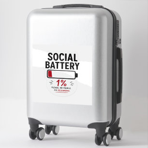 Calcomanía de vinilo personalizada de batería soci