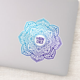 Calcomanía de vinilo personalizada de Luna Mandala