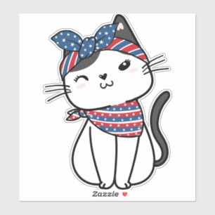 Calcomanía de vinilo personalizada del gato del 4 