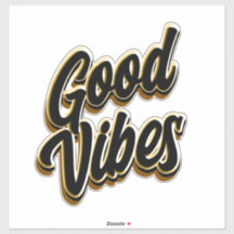 Calcomanía de vinilo personalizada Good Vibes