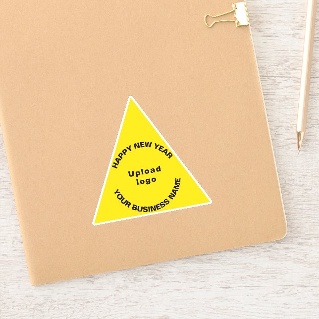 Calcomanía de vinilo triangular amarilla para año  (Cuaderno)