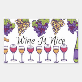 Calcomanía de Vino Es Agradable