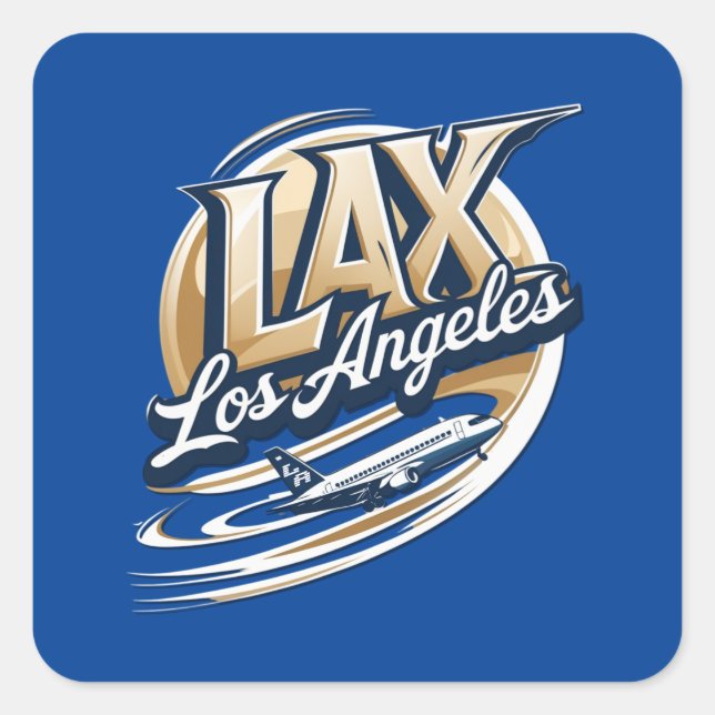 Calcomanía del código de aeropuerto LAX Vamos (Anverso)