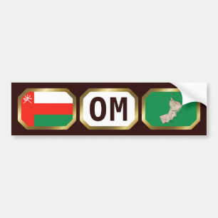 Calcomanía del código del mapa de la bandera de Om