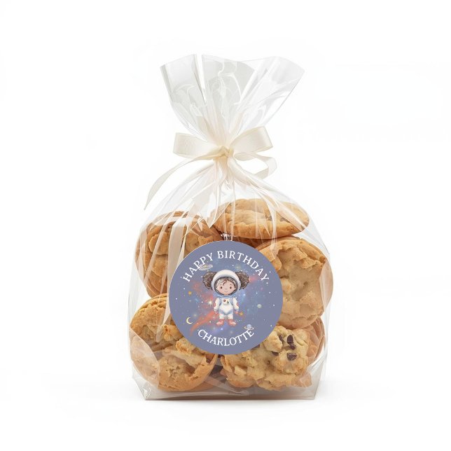 Calcomanía del cumpleaños espacial del astronauta (Subido por el creador)