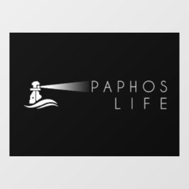 Calcomanía del logotipo de Paphos Life para ventan