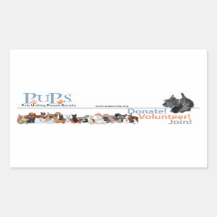 Calcomanía del logotipo de PUPs con Scottie
