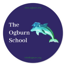 Calcomanía del Mascota de la Escuela Ogburn Azul O