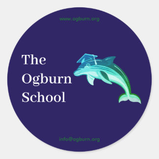 Calcomanía del Mascota de la Escuela Ogburn Azul O
