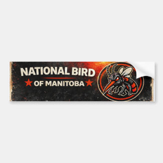 Calcomanía del Pájaro Nacional de Manitoba Mosquit