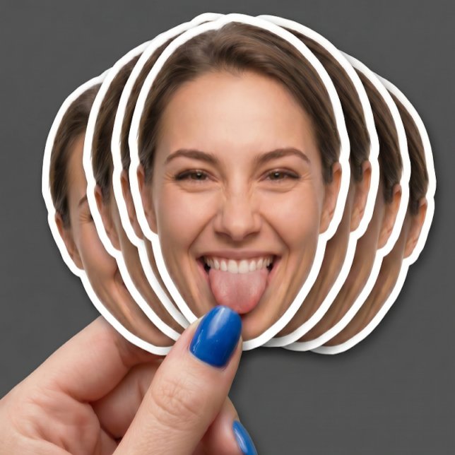 Calcomanía divertida de cabeza personalizada (Subido por el creador)