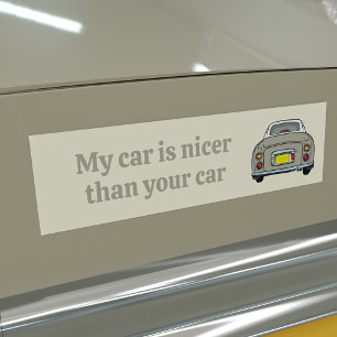 Calcomanía divertida Mi coche es más bonito Figaro