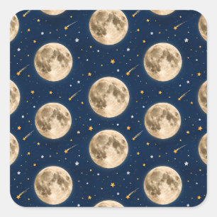 Calcomanía Dos a la Luna Fiesta de Cumpleaños Espa