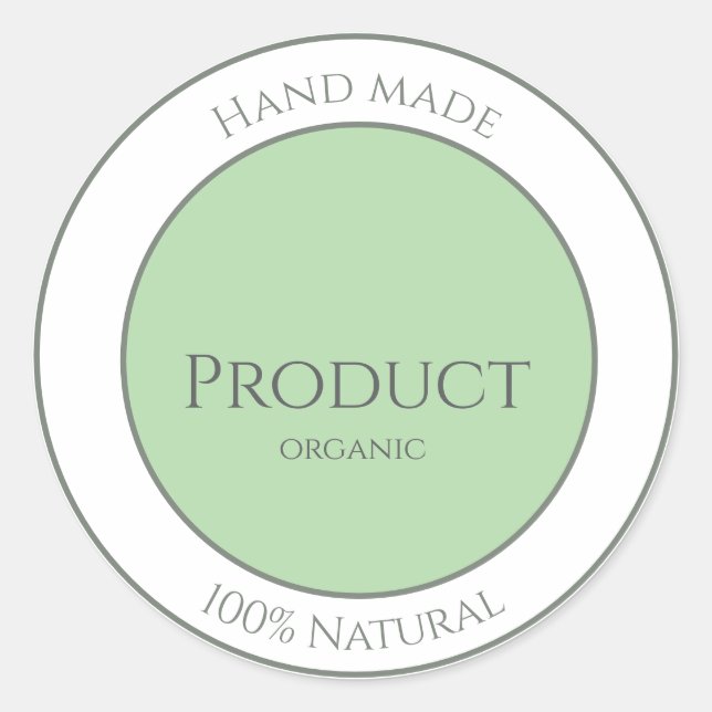 calcomanía editable 100% natural orgánica hecha a  (Anverso)