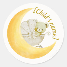 Calcomanía editable para sobre de baby shower de l