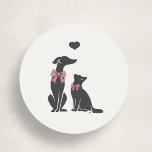 Calcomanía Elegante de Cuidador de Mascotas Clásic