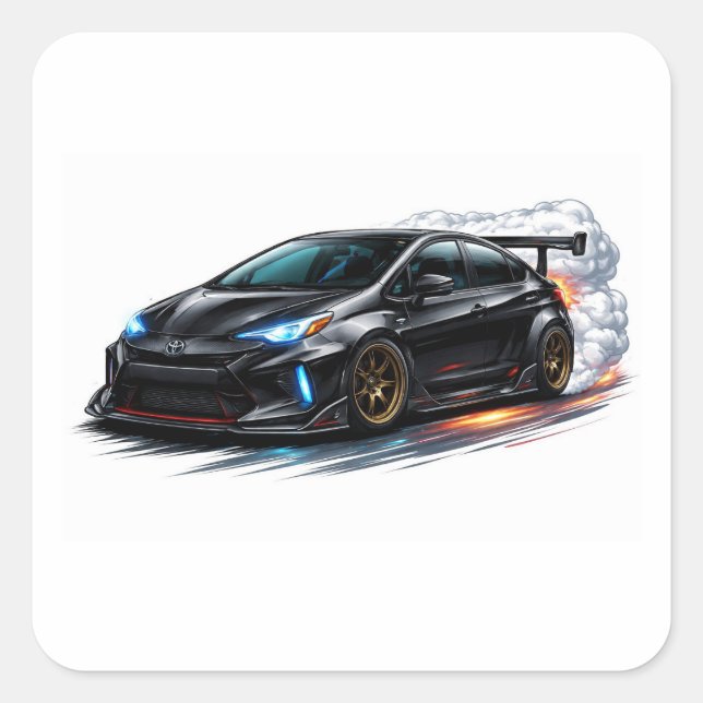 Calcomanía elegante para coche de color negro (Anverso)